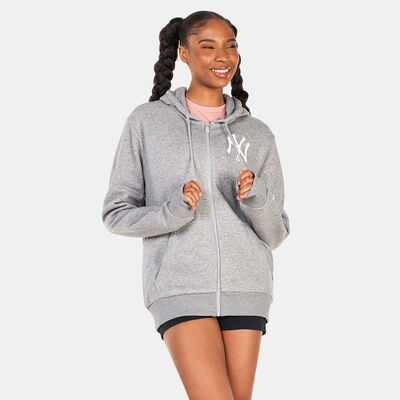 New Era New York Yankees Essentials Full-Zip Hoodie Grey