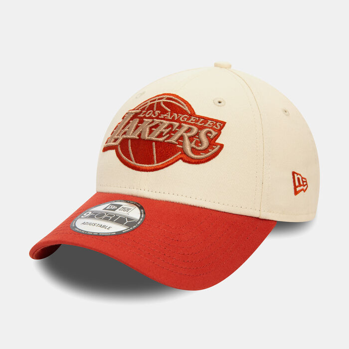 New Era Men's NBA Los Angeles Lakers Colourblock 9FORTY Cap Beige image number 2