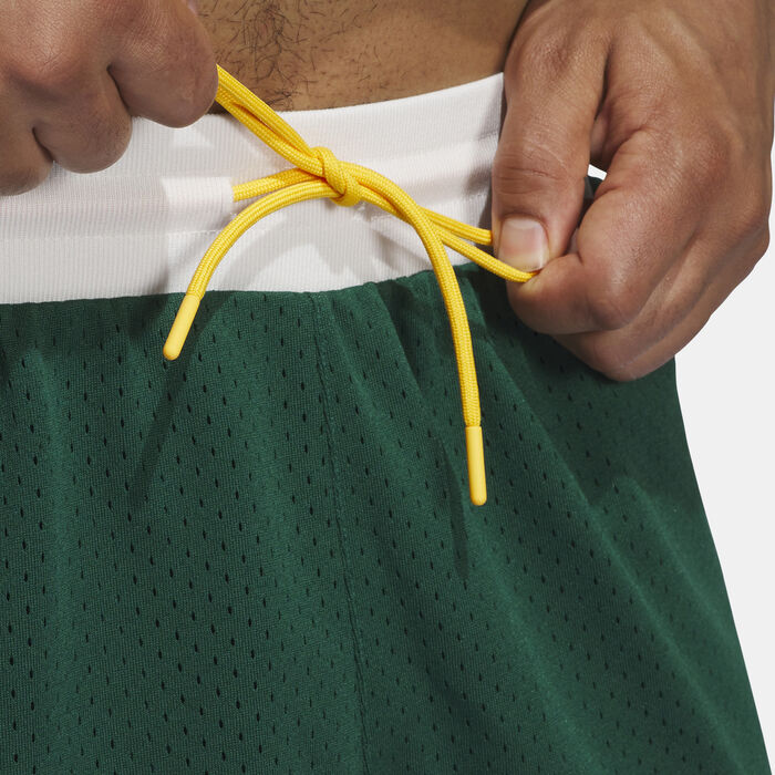 adidas Trefoil Logo Basketball Shorts Green image number 4