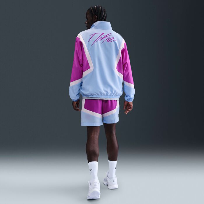 Nike Men's Icon Woven Basketball Jacket Blue image number 4