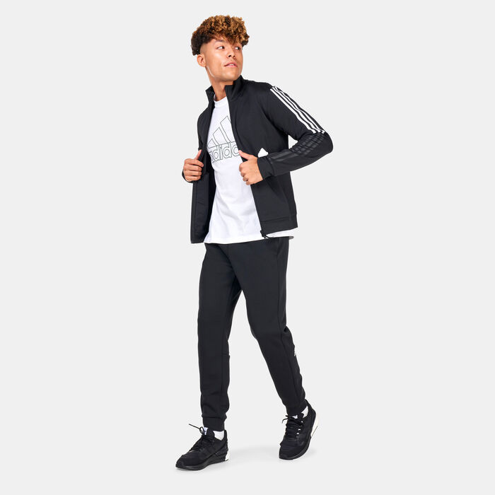 adidas Men's 3-Stripes Fitted Track Jacket Black image number 2