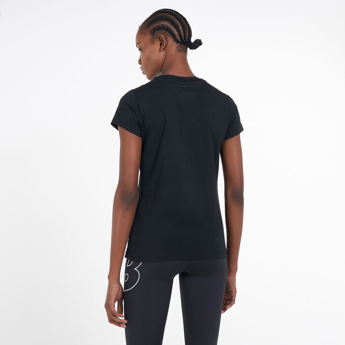 New Balance Women's Essentials Stacked Logo T-Shirt Black image number 1