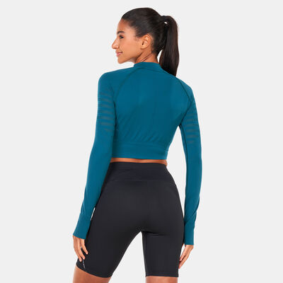 ASICS Women's Seamless Crop Top Green
