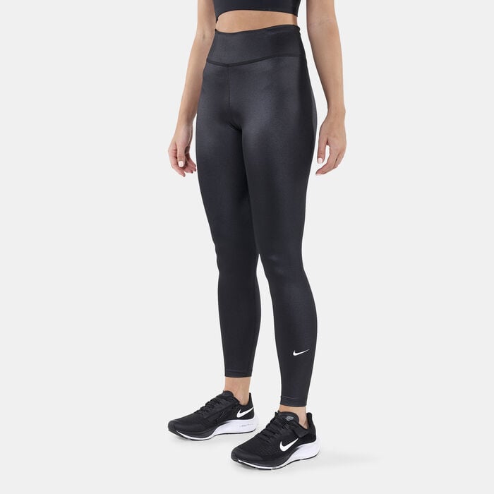 Buy Nike Women's Dri-FIT One Mid-Rise Shine Leggings Black in Dubai, UAE  -SSS
