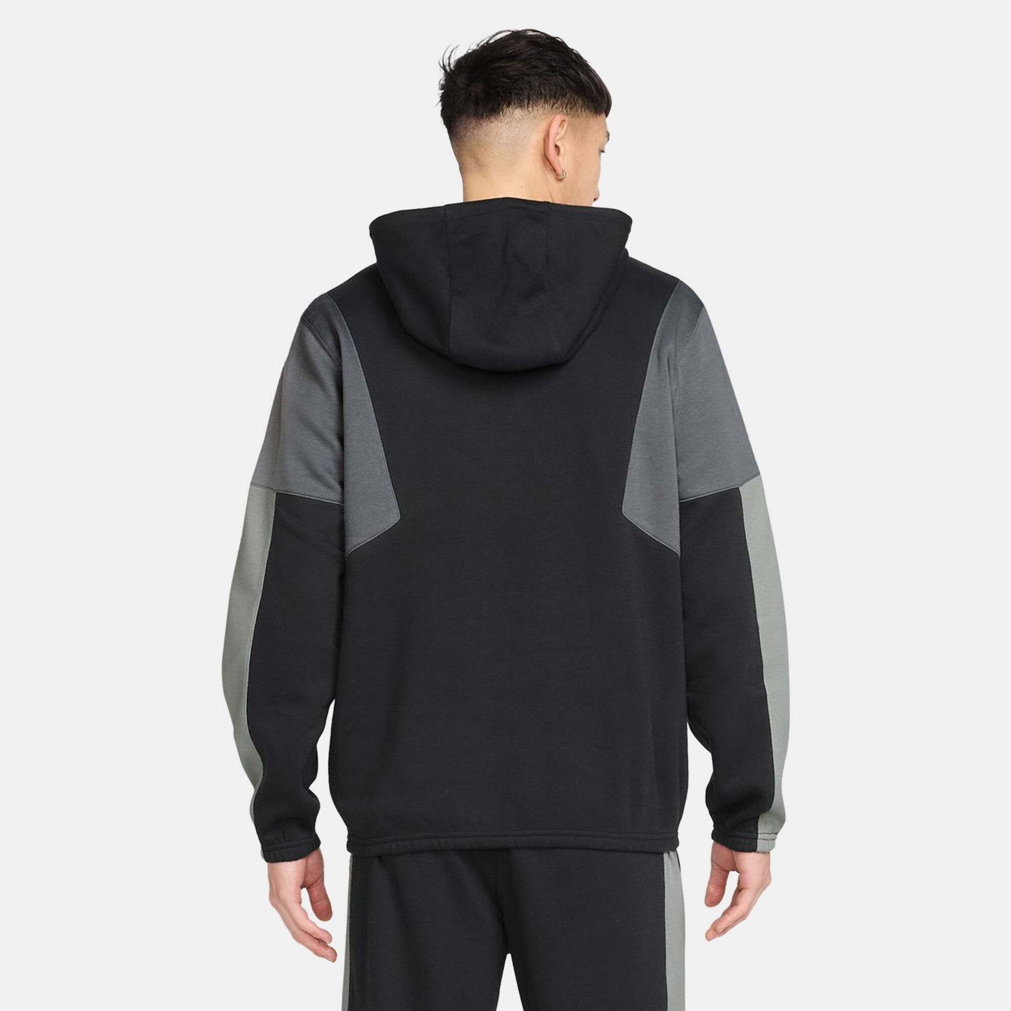 black nike fleece tracksuit mens
