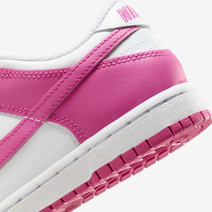 Nike Kids' Dunk Low Shoes Pink image number 7