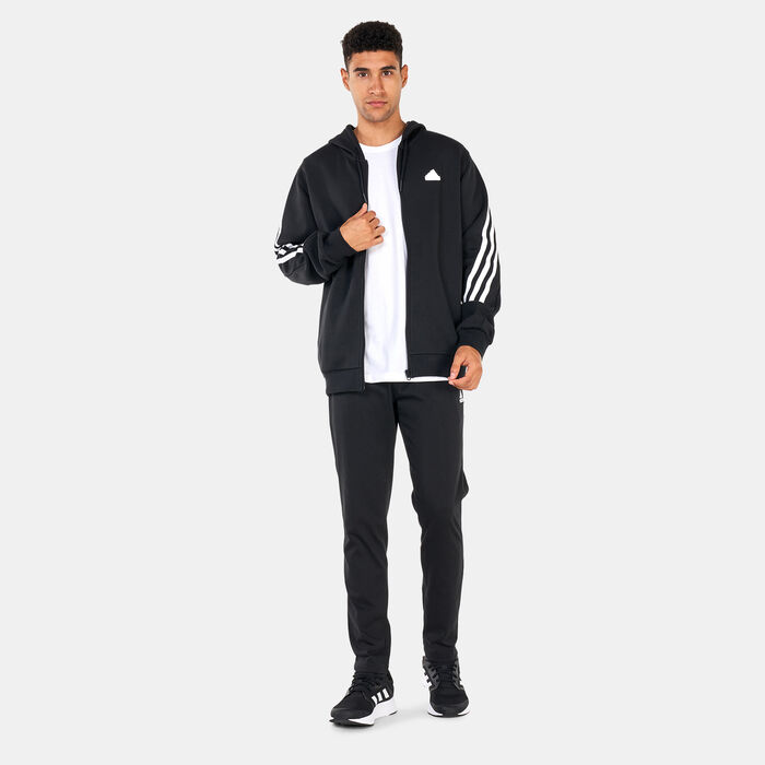 adidas Men's Essentials Single Jersey Tapered Open Hem Pants Black image number 2