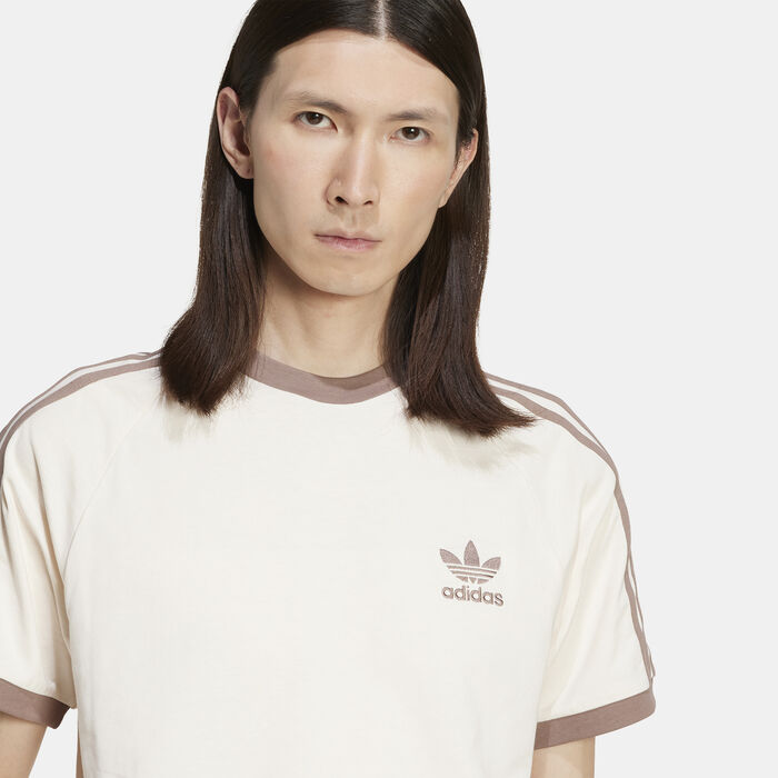 adidas Originals Men's Adicolor Classics 3-Stripes T-Shirt Beige image number 3