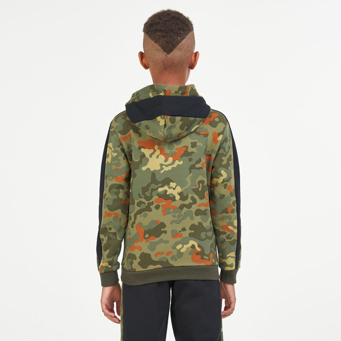 Puma Kids' Classics Graphic Printed Camo Hoodie (Younger Kids) Green in ...