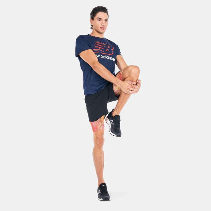 New Balance Men's Impact Run AT 7 Inch 2 in 1 Shorts Black image number 2