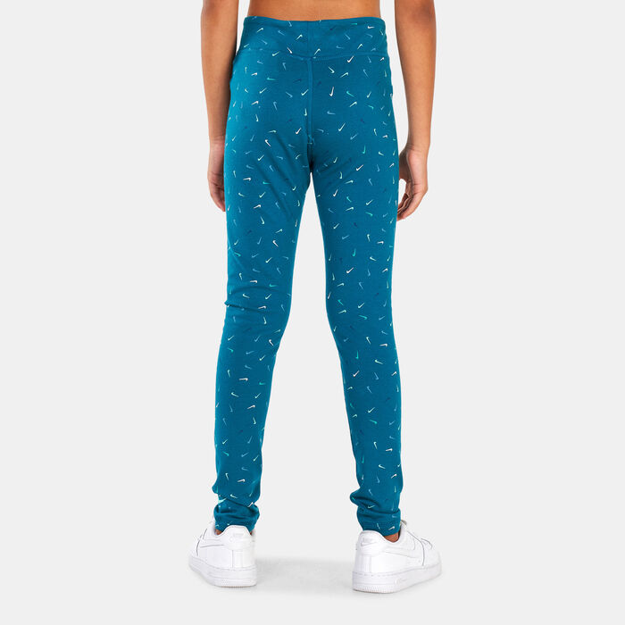 Nike Kids' Sportswear Essential Mid-Rise Leggings (Older Kids) Blue image number 3