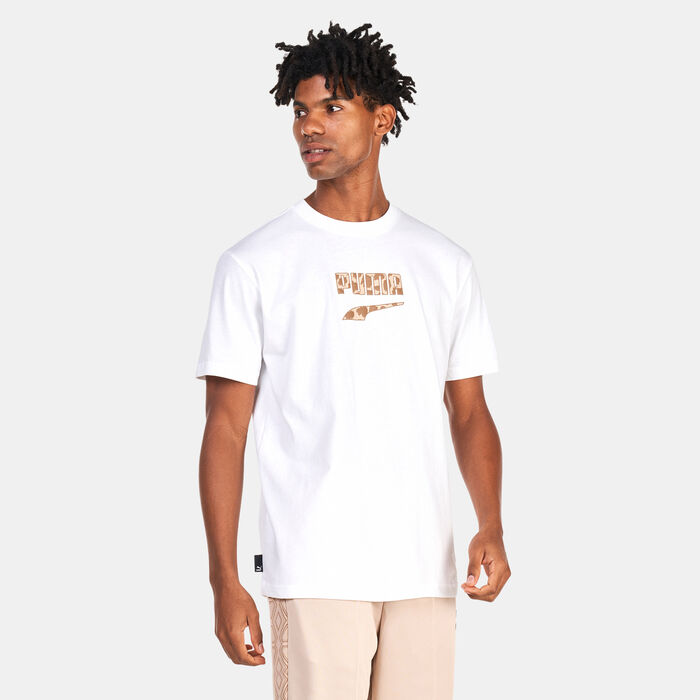 PUMA Men's DOWNTOWN Logo Graphic T-Shirt White image number 0