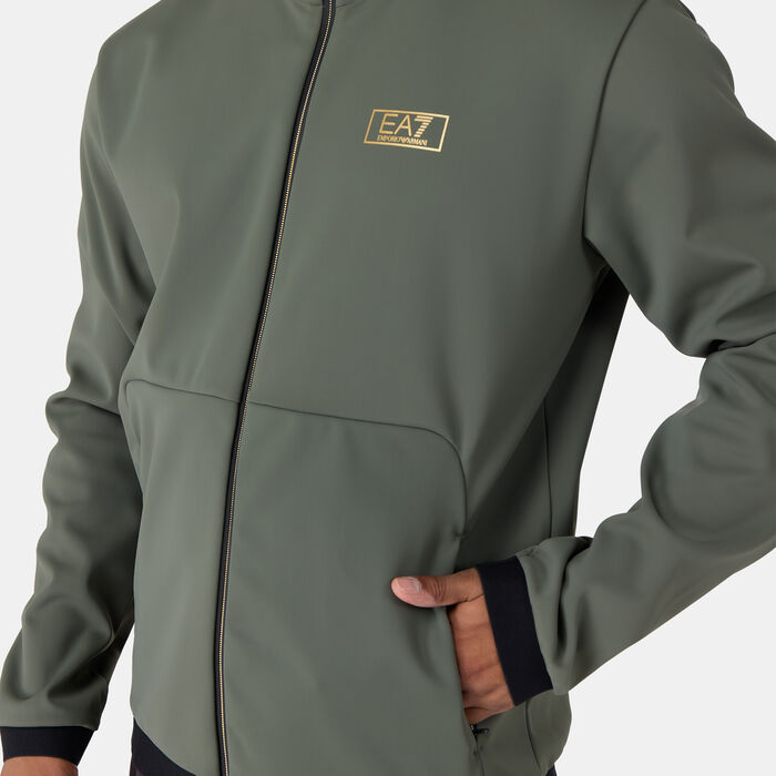 EA7 Emporio Armani Men's Train Label Full Zip Jacket Green image number 3