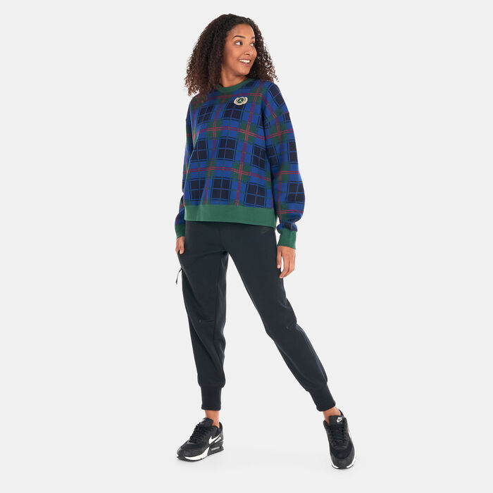 Nike Women's Brooklyn Fleece Crew Sweatshirt Green image number 2
