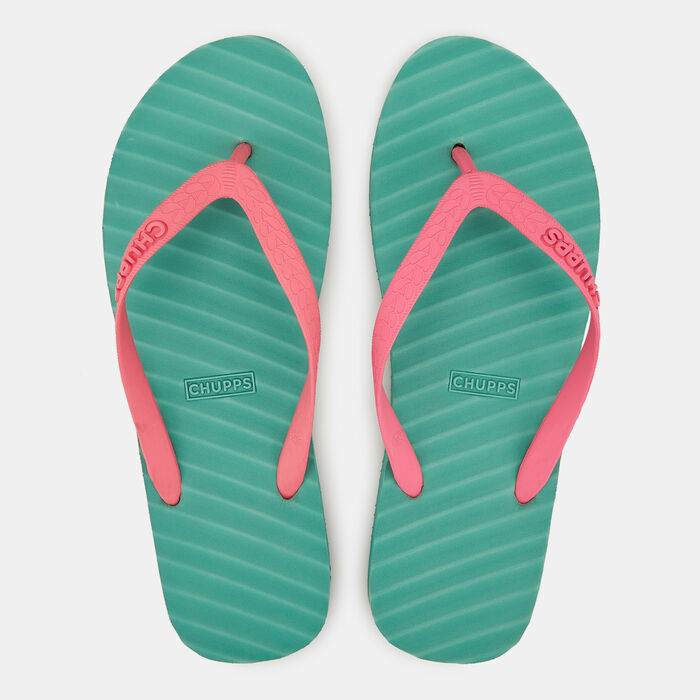 Chupps Men's Banana Leaf Flip Flops Green image number 0