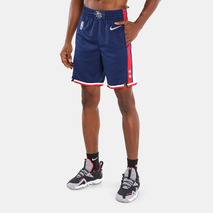 Buy Nike Mens Brooklyn Nets City Edition Mixtape Swingman Shorts Blue In Dubai Uae Sss 
