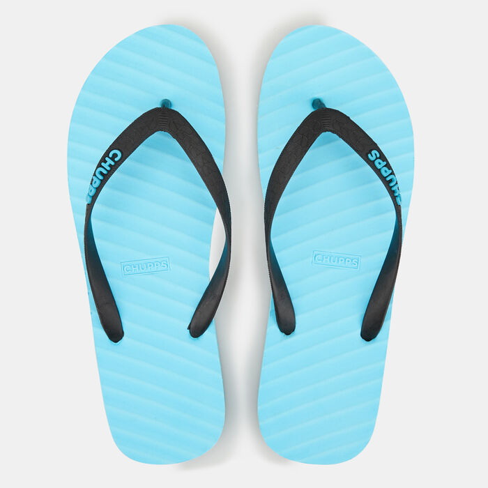 Chupps Men's Banana Leaf Flip Flops Blue image number 0