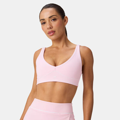 Fabletics Women's PureLuxe Longline Low-Support Training Sports Bra Pink