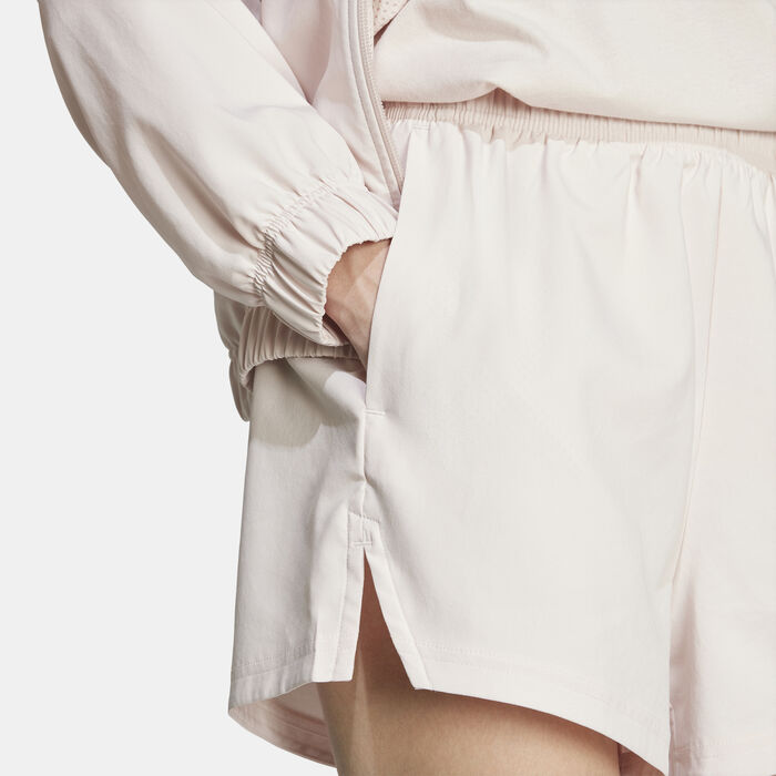 adidas Women's Embroidery Shorts Pink image number 3