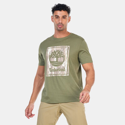 Timberland Men's Camo Print T-Shirt Green