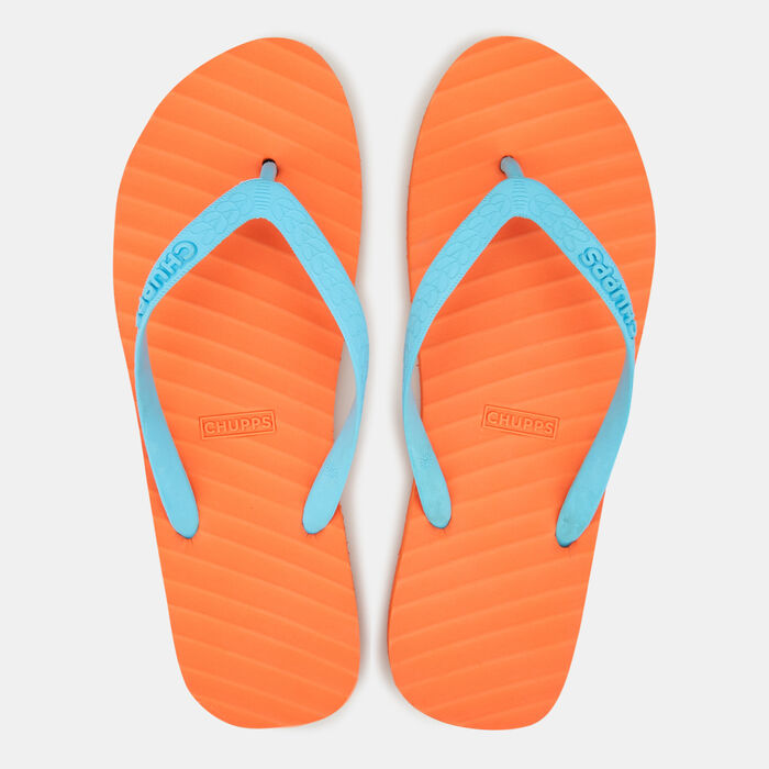 Chupps Men's Banana Leaf Flip Flops Orange image number 0