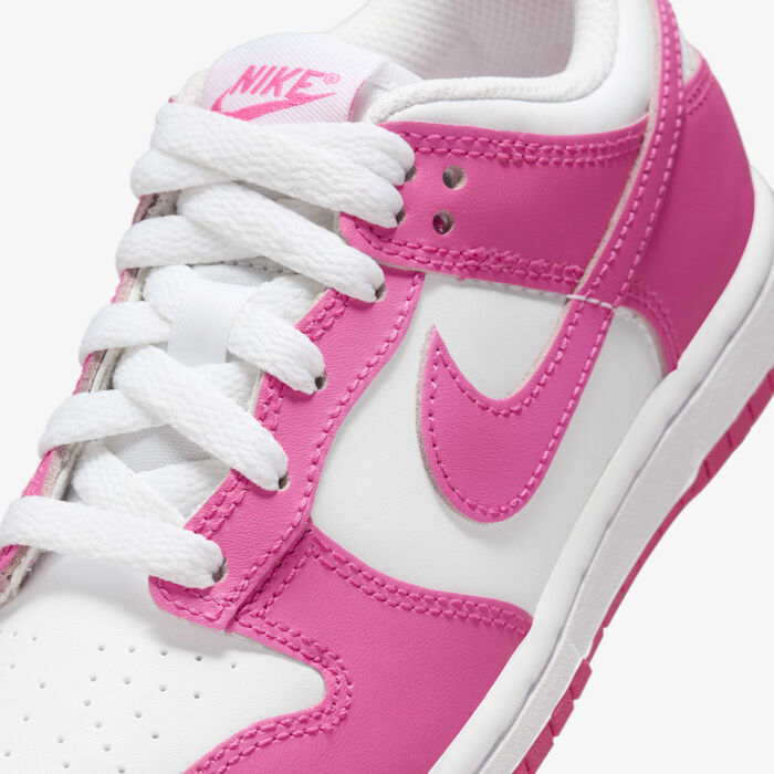 Nike Kids' Dunk Low Shoes Pink image number 6