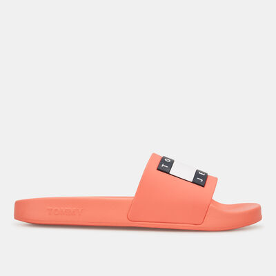 Tommy Hilfiger Women's Jeans Flag Logo Slides Brown