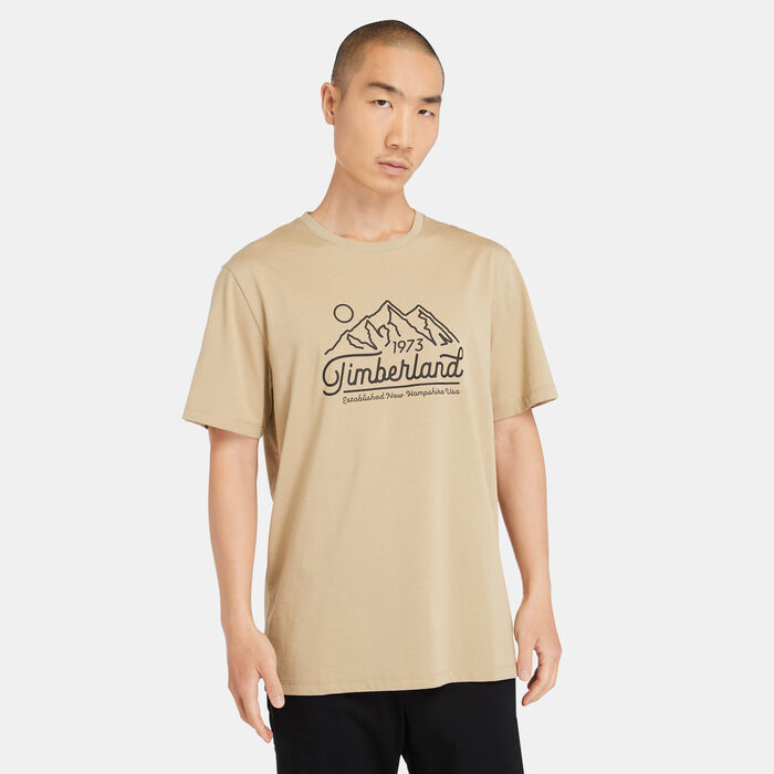 Timberland Men's TFO Mountain Logo T-Shirt Gold image number 0