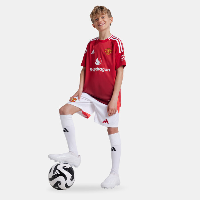 adidas Kids' Manchester United 24/25 Home Replica Football Jersey Red image number 2
