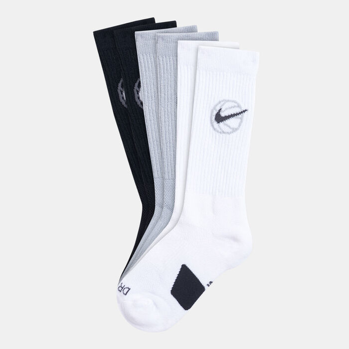 Nike Everyday Crew Basketball Socks (3 Pairs) White image number 0