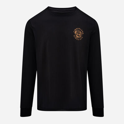 Timberland Men's Rugged Logo Long Sleeve Graphic T-Shirt Black