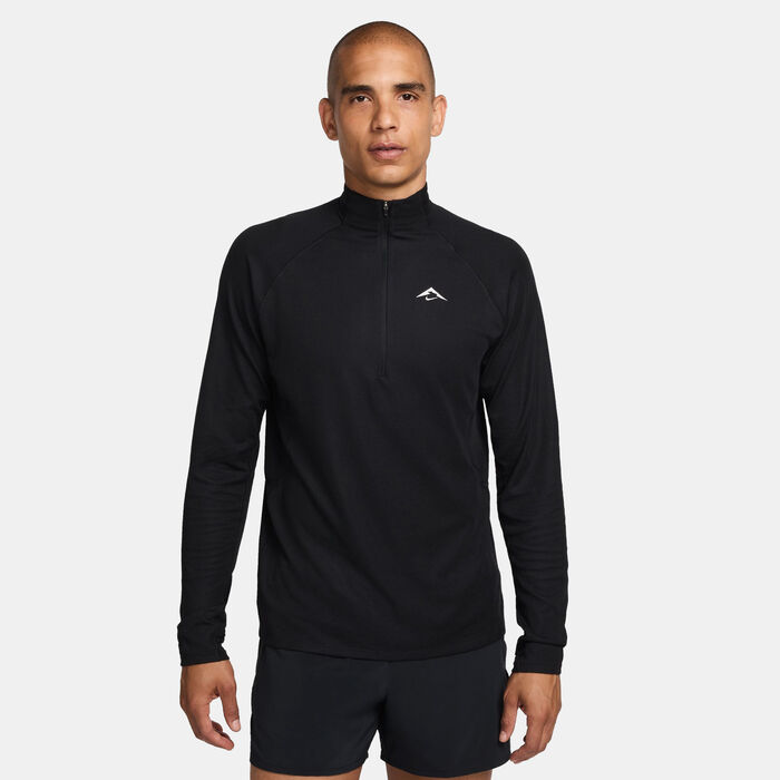 Nike Men's Trail Dri-FIT Mid-Layer Running Top Black image number 0