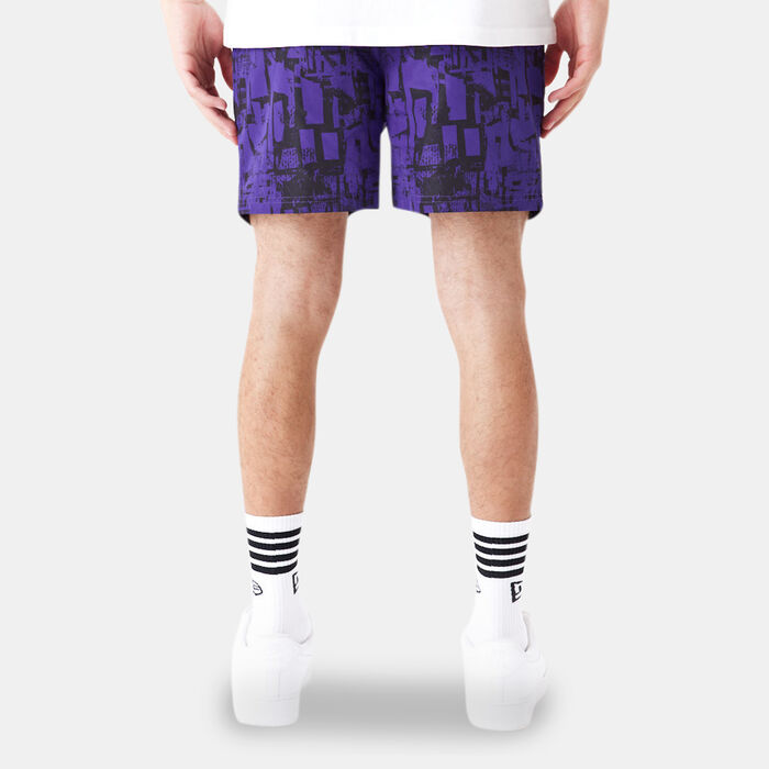 New Era Men's NBA Los Angeles Lakers Allover Print Shorts Purple image number 1