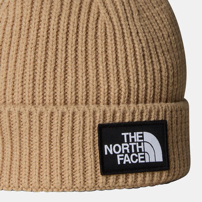 The North Face Logo Box Cuffed Beanie Beige