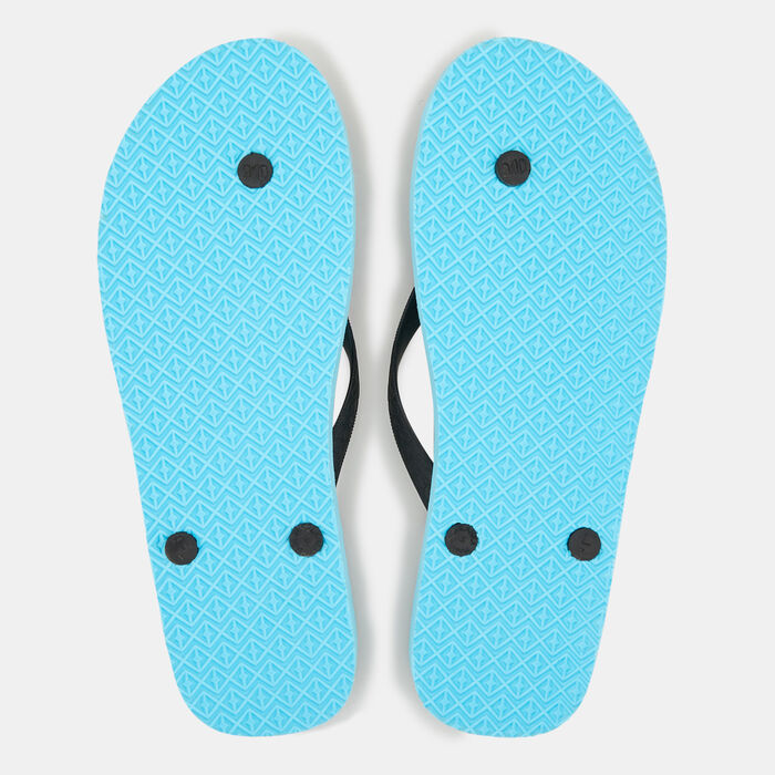 Chupps Men's Banana Leaf Flip Flops Blue image number 1