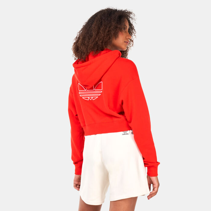 adidas Originals Women's Hoodie Red image number 1