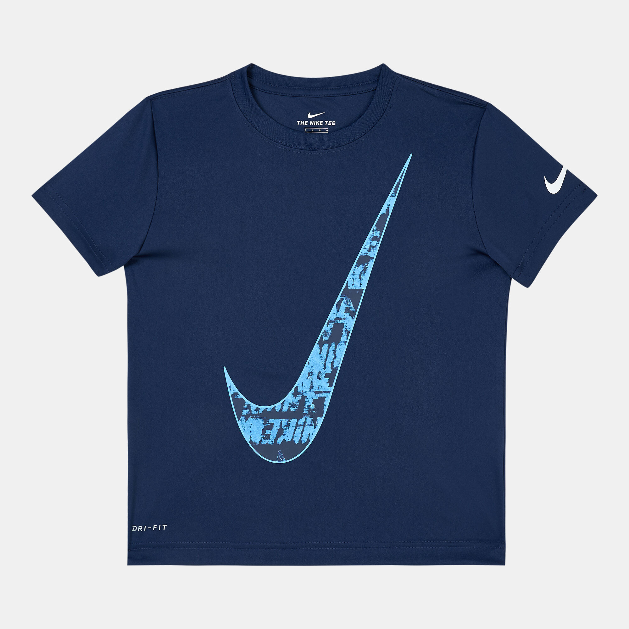 Buy Nike Kids' Texture Swoosh T-Shirt Blue in Dubai, UAE -SSS