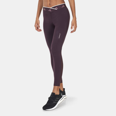 adidas Women's Techfit V-Shaped Elastic 7/8 Leggings Red