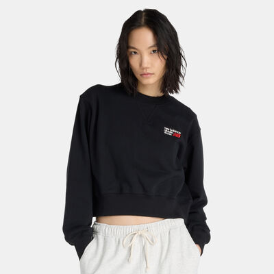New Balance Women's Athletics Premium Logo Sweatshirt Black