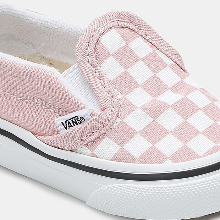 Vans Kids' Checkerboard Slip-On Velcro Unisex Shoe Pink image number 4