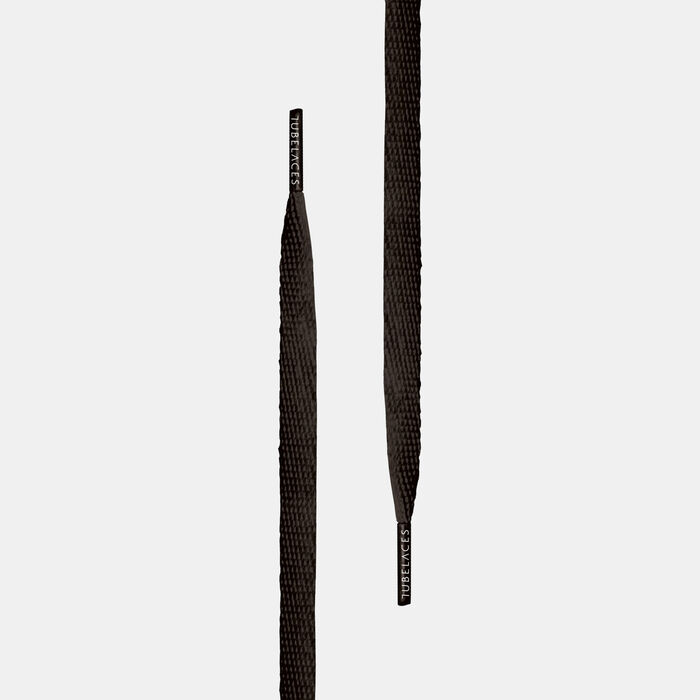 TUBELACES Flat Shoelaces Black image number 1