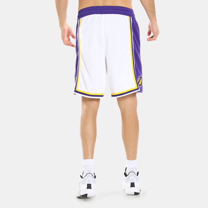 Nike Men's Los Angeles Lakers Association Swingman Shorts - White