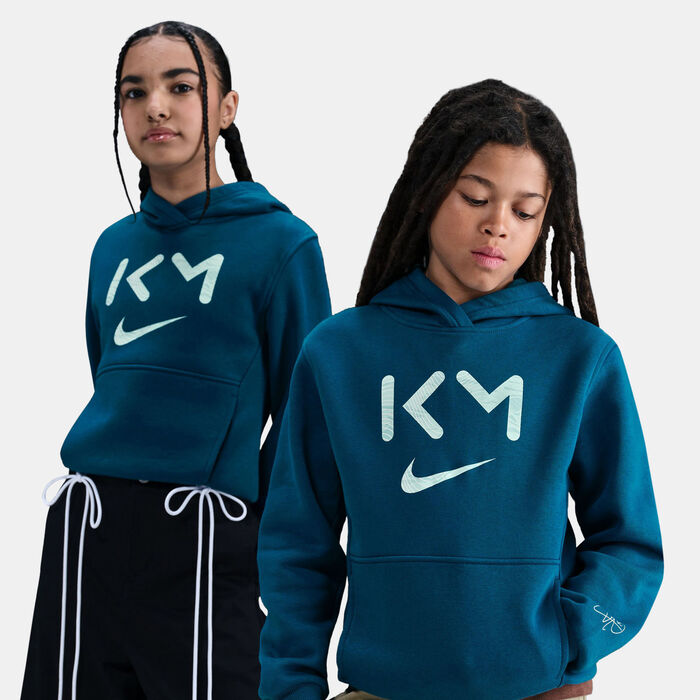 Nike Kids' Kylian Mbappé Club Fleece Dri-FIT Hoodie Green image number 0