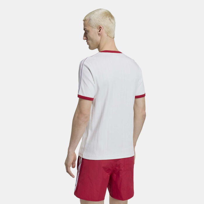 adidas Men's Drop Needle 3-Stripes T-Shirt White image number 1