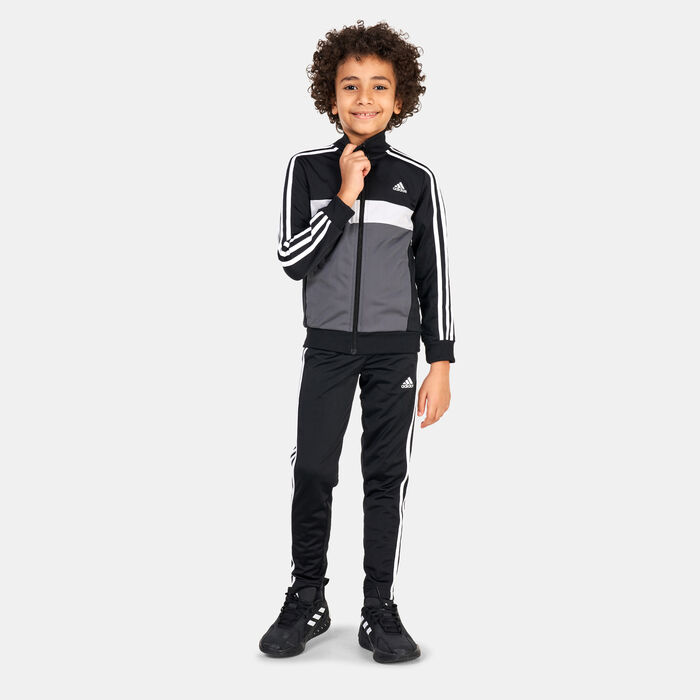 Boys' Adidas Colorblock Tricot Track Set Black Kids', 56% OFF