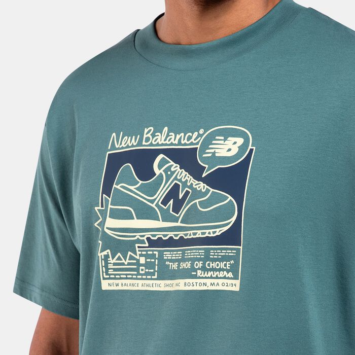 New Balance Men's Advert Graphics T-Shirt Green image number 3