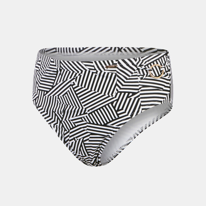 Speedo Women's Shaping Printed Swimming Briefs Black image number 0