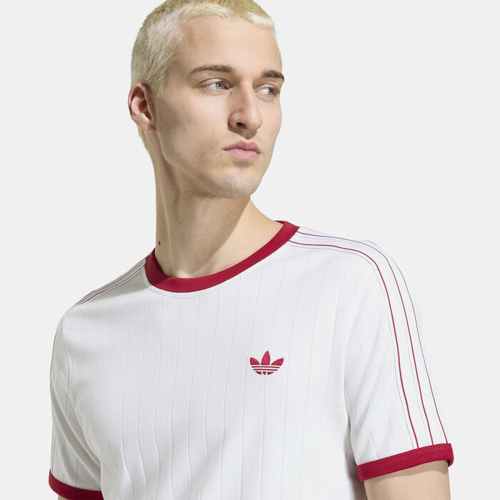 adidas Men's Drop Needle 3-Stripes T-Shirt White image number 3