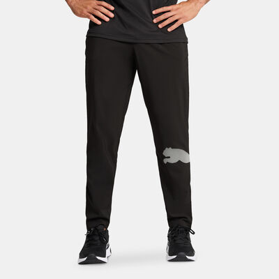 PUMA Men's Train All Day Big Logo Woven Pants Black