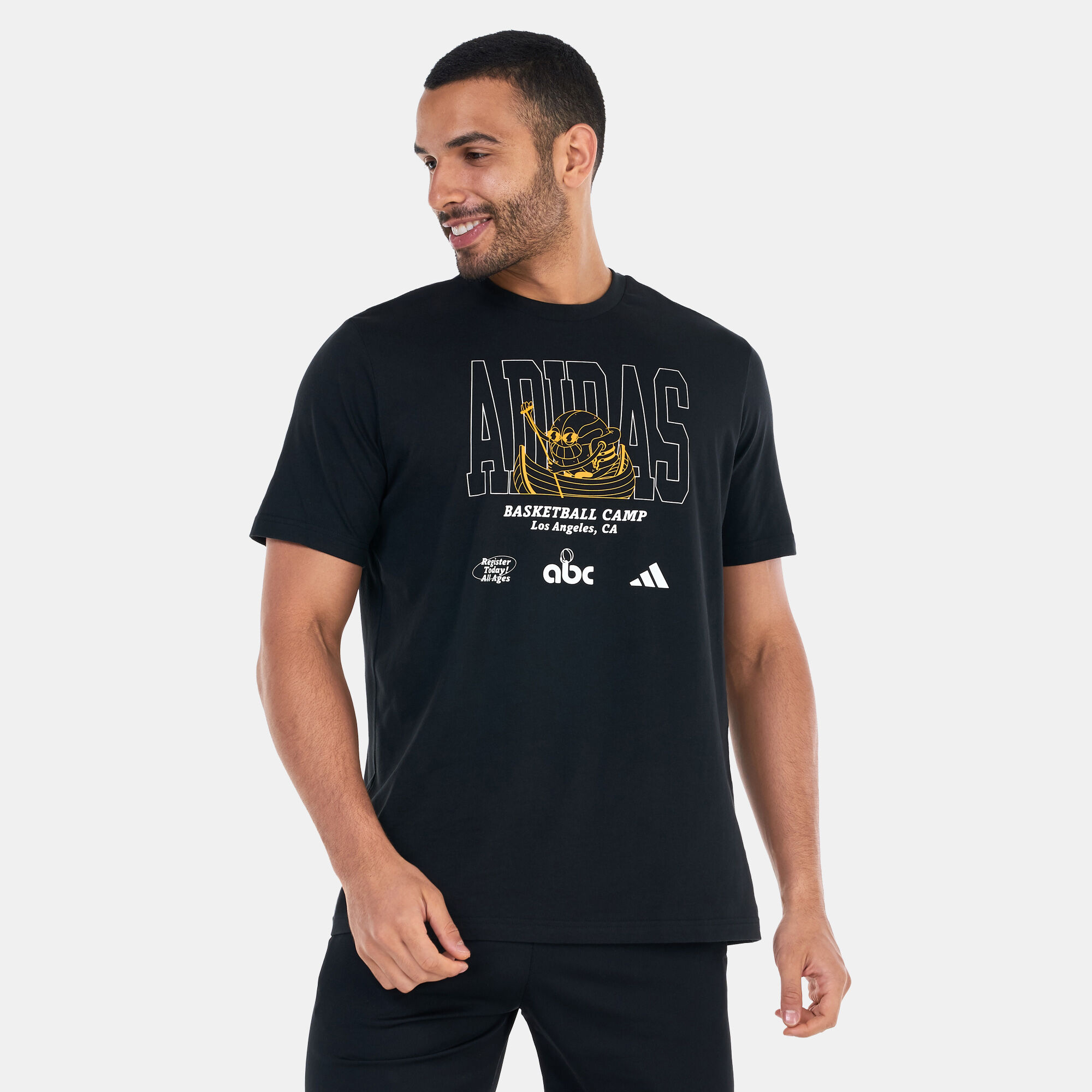 adidas Summer Camp ABC Tee - Yellow, Men's Basketball